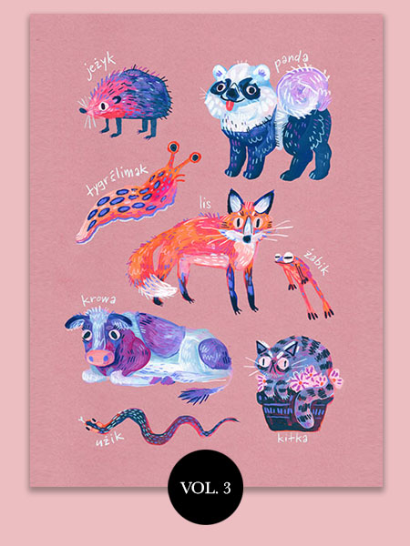 Polish meme animals bestiary by Buttercat Paradox Art print of famous polish meme animals like kurwa bober, myszokrowa, ratatuj or chomik.