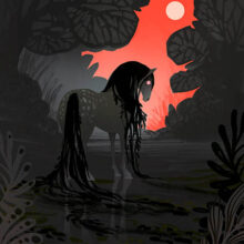 Kelpie by Buttercat Paradox Art print of Kelpie, a mythological shape-shifting horse.