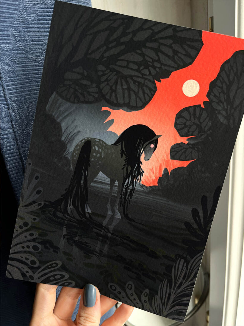 Kelpie by Buttercat Paradox Art print of Kelpie, a mythological shape-shifting horse.